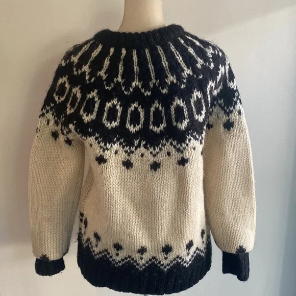 GOLDEN GOOSE fair isle chunky knit sweater - Picture 3 of 5